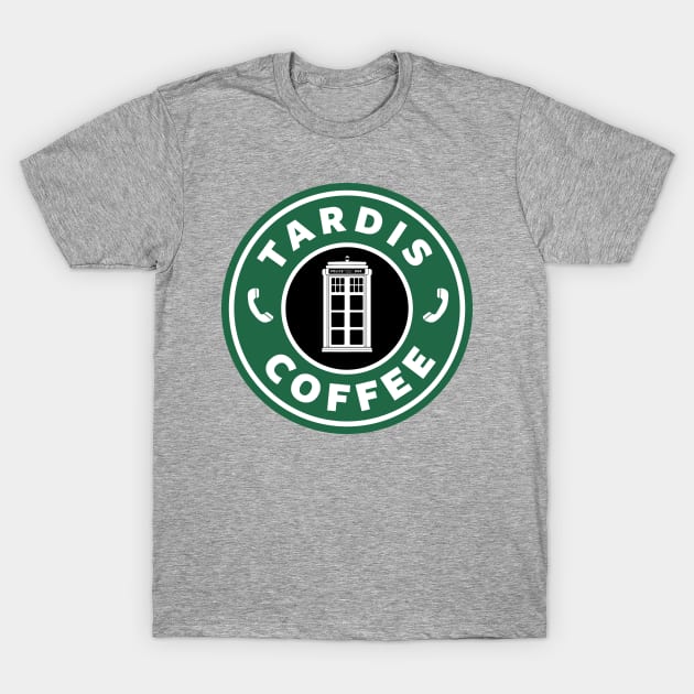 Dr Who Tardis Coffee T-Shirt by Rebus28